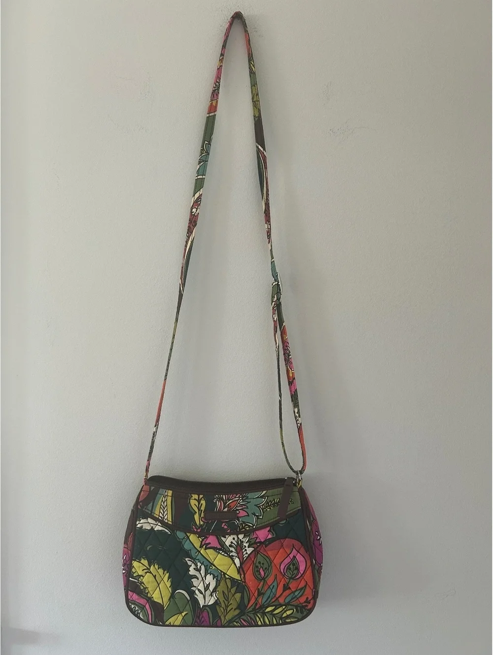 Vera Bradley Dark Floral Print Crossbody Purse